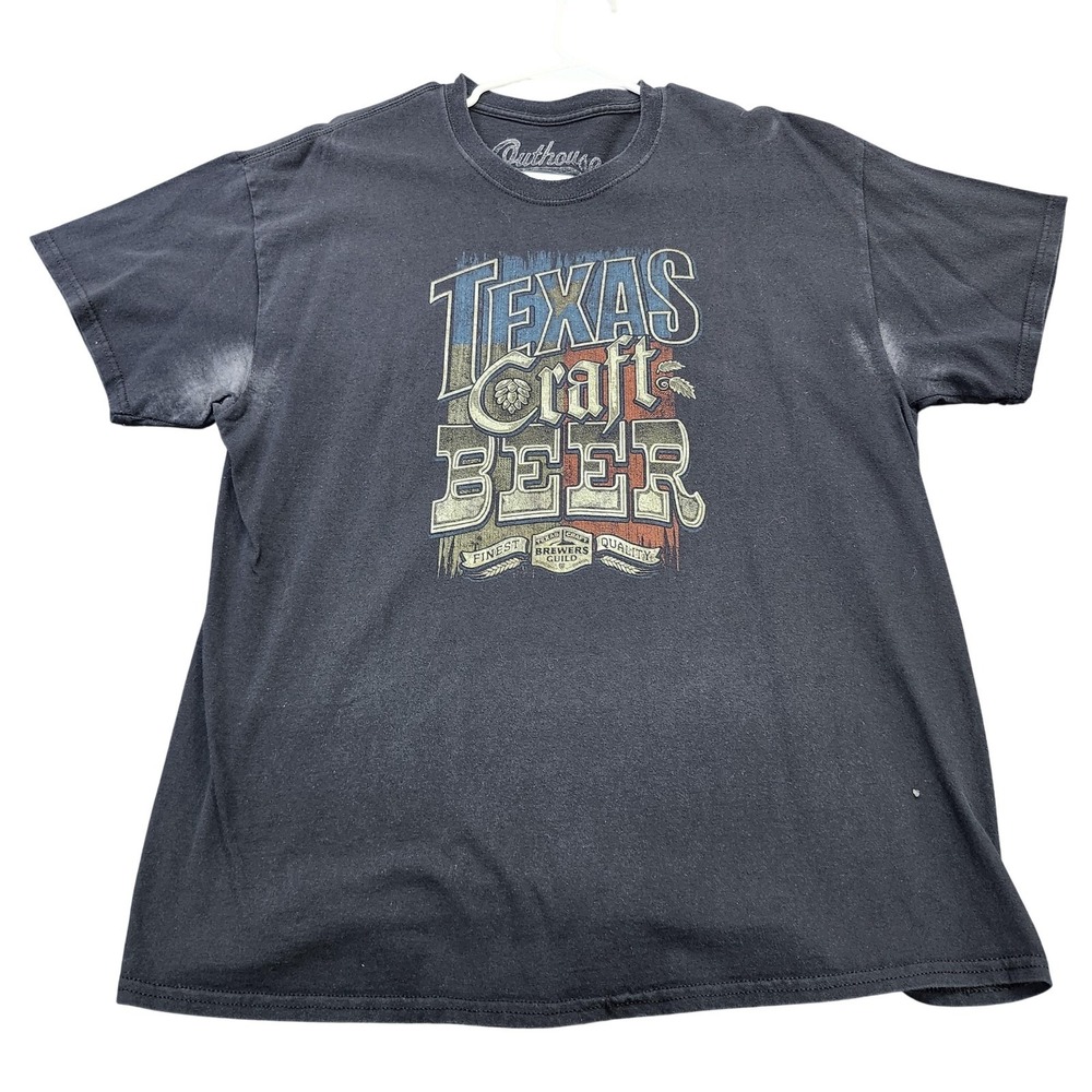 Outhouse Designs T-Shirt Mens XL Texas Craft Beer Black Graphic Outhouse Designs